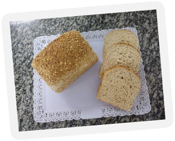 Pão de castanha do Brasil com xerém de castanha